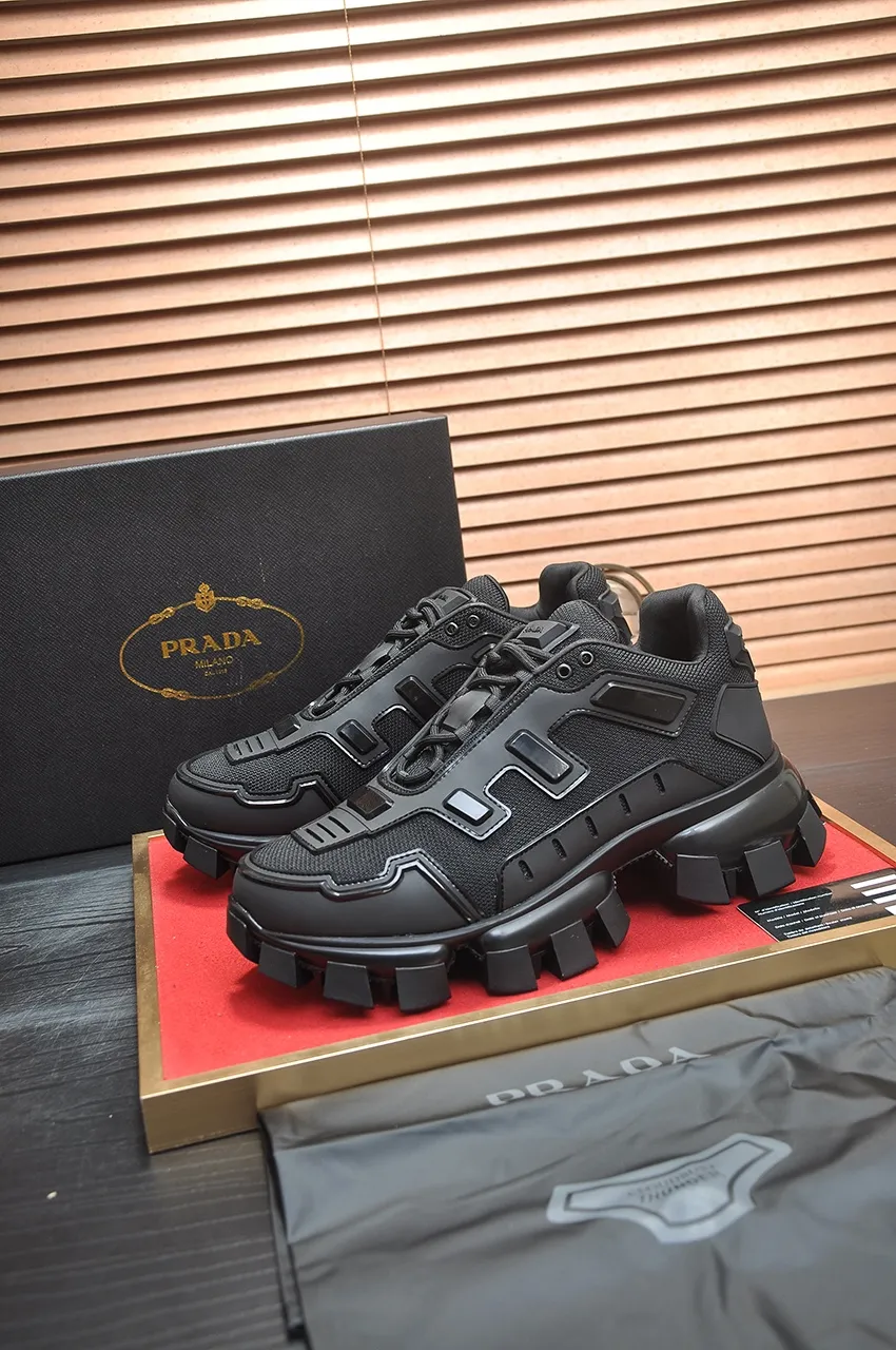 Men's shoes 💰620💶[PRADA] Top original items, new seasonal styles, high quality original items, top original breathable fabric + imported glue, imported stretch fabric inside with original cowhide foot pads, original air cushion outsole! Quality guaranteed! Code 38-45 (45 customized)